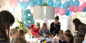 Basteltisch Frankfurt Kindergeburtstag Riedberg