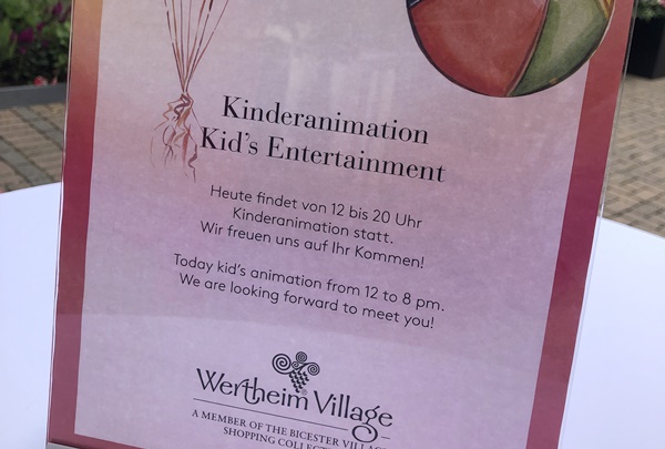 Wertheim Village Kid's Entertainment